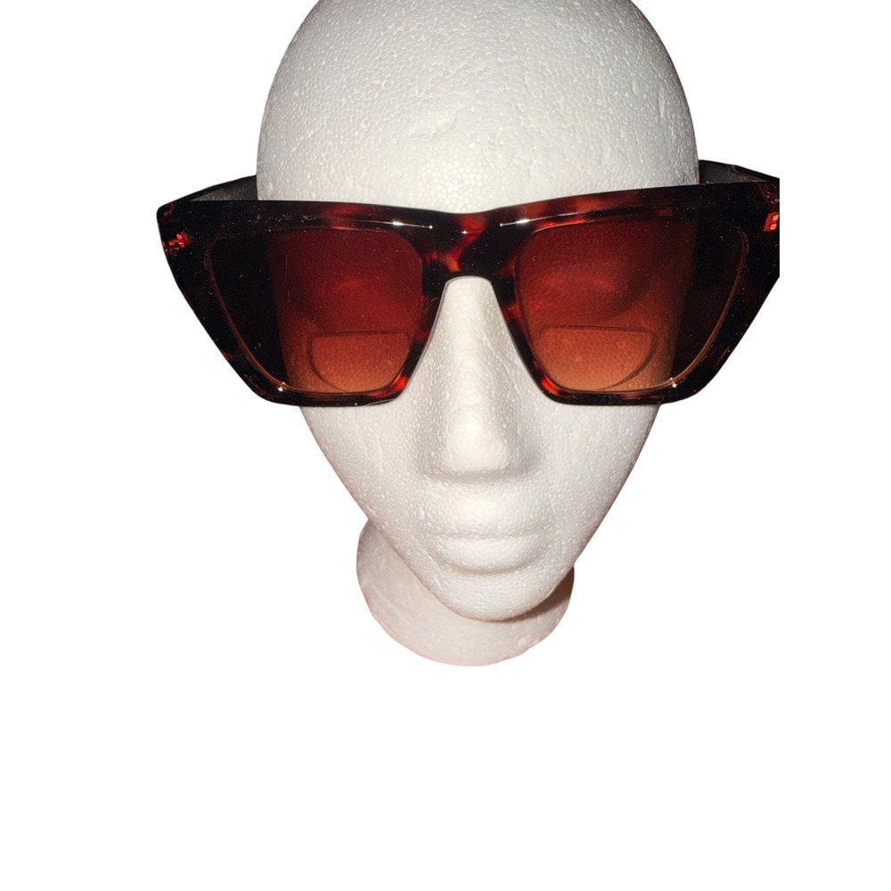 Ladeesse Oversized Square Bifocal Reading Sunglasses Tortoiseshell  Chic +3.25